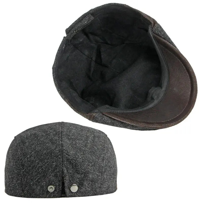 Boina Masculina Cabbie Retrô Romenzi RZ274 com design clássico, confeccionada em algodão e poliéster, tamanho ajustável e cores versáteis.