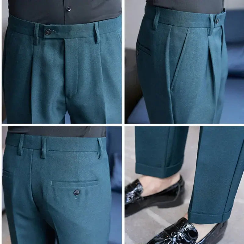 Calça de Alfaiataria Masculina Romenzi RZ255 com design moderno, tecido premium e acabamentos elegantes. Sofisticação e praticidade para o dia a dia.