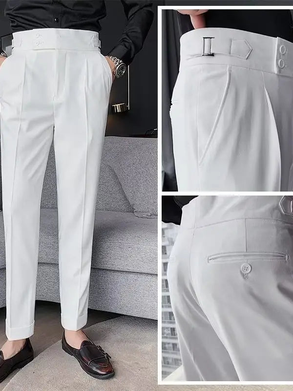 Calça de Alfaiataria Masculina Romenzi RZ256 com design clássico e tecido premium. Conforto e estilo refinado para eventos e ambientes profissionais.