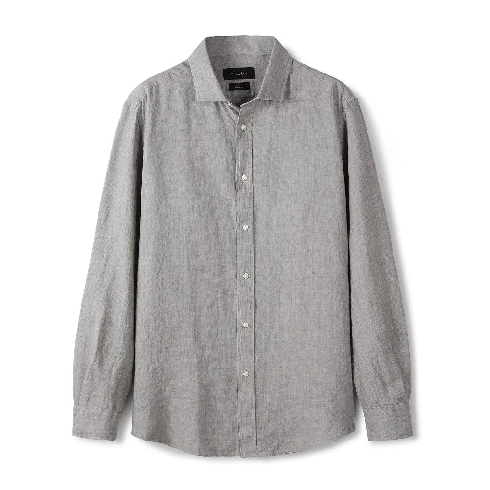 Camisa de Linho Lisa Masculina Romenzi RZ790 feita em linho premium com caimento elegante, respirável e durável para todas as ocasiões.