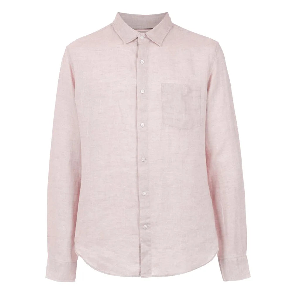 Camisa de Linho Masculina Romenzi RZ797 em detalhe, peça em linho premium que oferece respirabilidade, conforto térmico, durabilidade e estilo sofisticado.