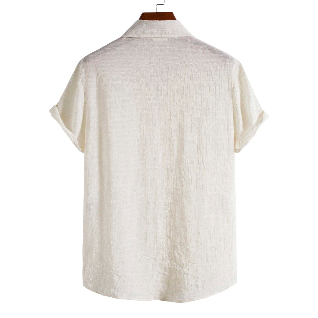 Camisa Manga Curta Romenzi Playa Off White RZ591 em tecido leve, com design sofisticado e caimento impecável para ocasiões casuais e dias ensolarados.