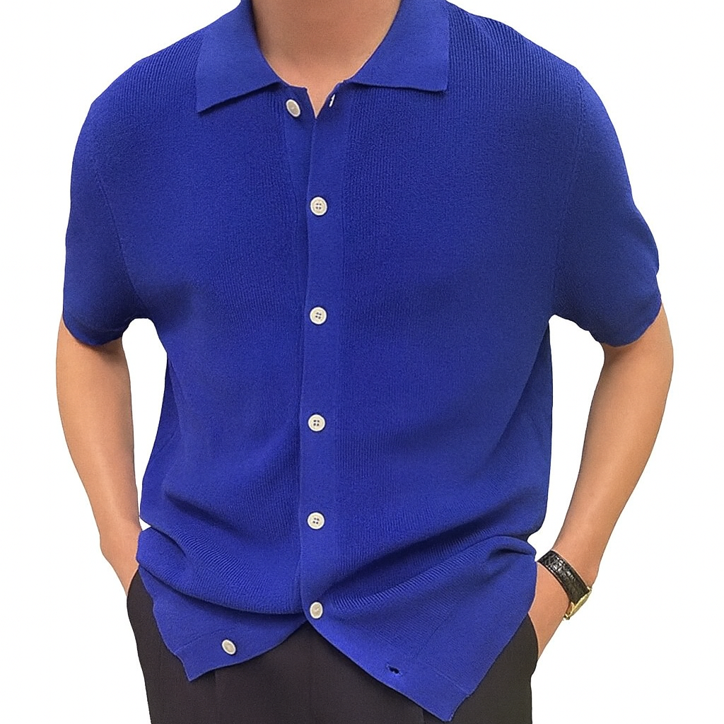Camisa Polo Masculina Romenzi Estepona RZ616 em destaque, modelo sofisticado com caimento impecável que une conforto, praticidade e estilo elegante.
