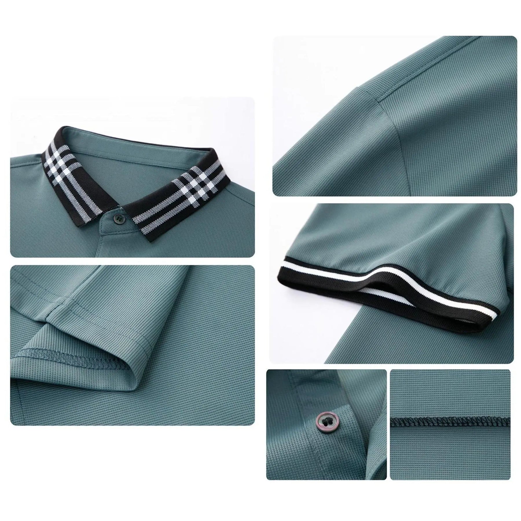 Camisa Polo Masculina Romenzi Palermo RZ625 em detalhe, peça em algodão e poliéster que une conforto, respirabilidade e estilo versátil para o dia a dia.