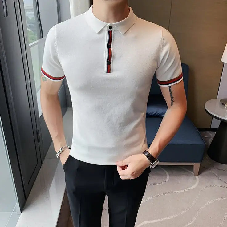 Camisa Polo Masculina Romenzi Puzzle RZ076 com tecido premium, costuras reforçadas e design moderno para conforto e estilo em todas as ocasiões.