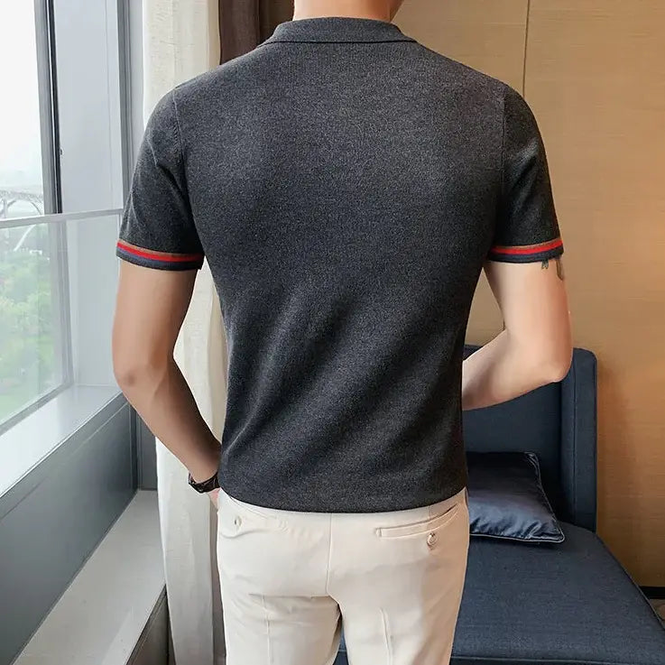 Camisa Polo Masculina Romenzi Puzzle RZ076 com tecido premium, costuras reforçadas e design moderno para conforto e estilo em todas as ocasiões.