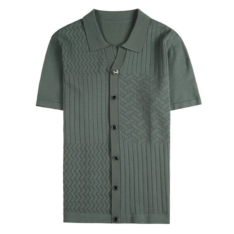 Camisa Polo Masculina Romenzi Vintage RZ633 em destaque, peça em algodão e poliéster que combina estilo clássico, conforto e elegância contemporânea.