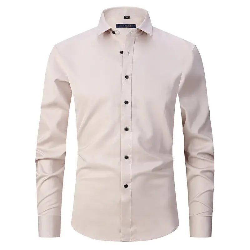 Camisa Social de Algodão Masculina Romenzi RZ083, slim fit, leve e elegante, ideal para ambientes profissionais e eventos formais.