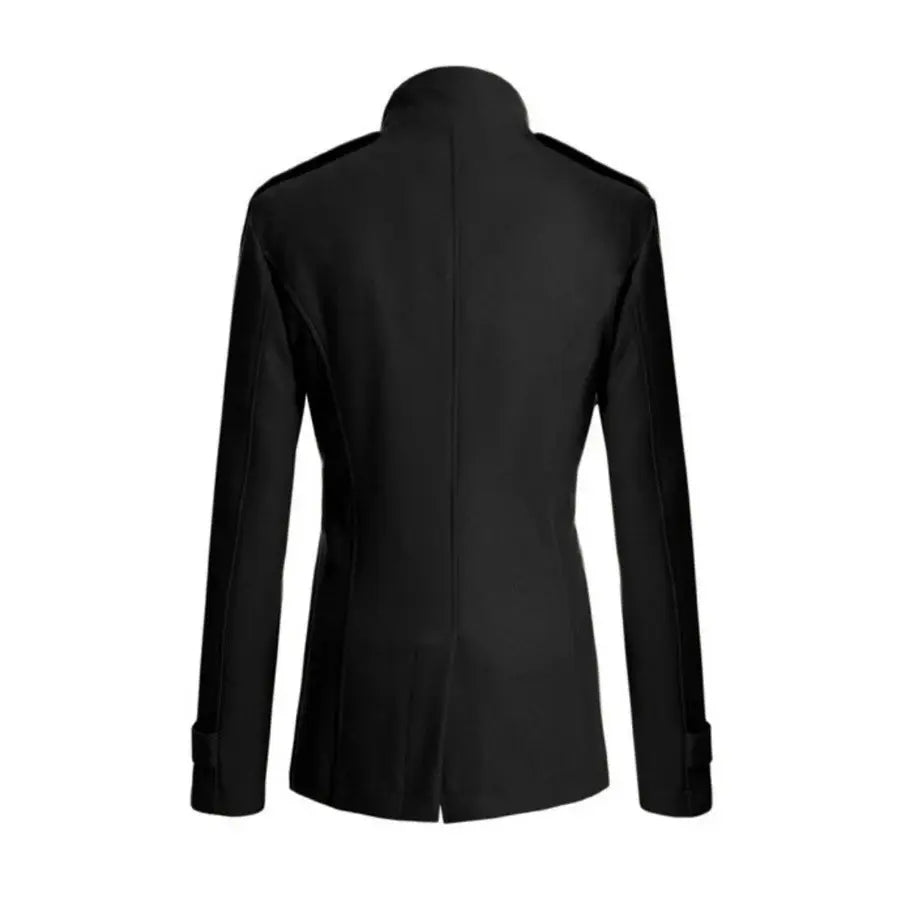 Casaco Masculino Abotoamento Duplo Romenzi Hester RZ128 feito com tecido premium, fecho trespassado e design elegante para conforto e estilo.