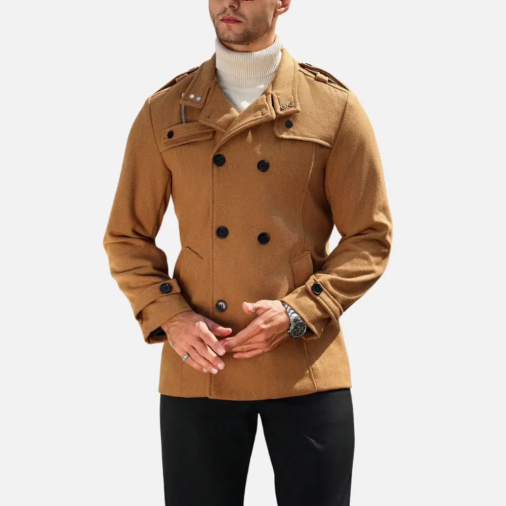 Casaco Masculino Romenzi RZ030 com design versátil, mangas longas e fechamento por botões para um estilo refinado e confortável
