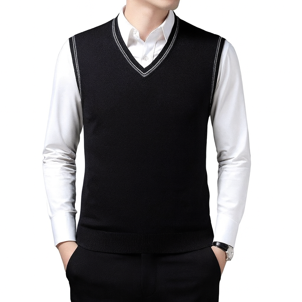 Colete Masculino Social Romenzi Essentials RZ662 em detalhe, peça social sofisticada e resistente, ideal para compor produções masculinas elegantes e formais.