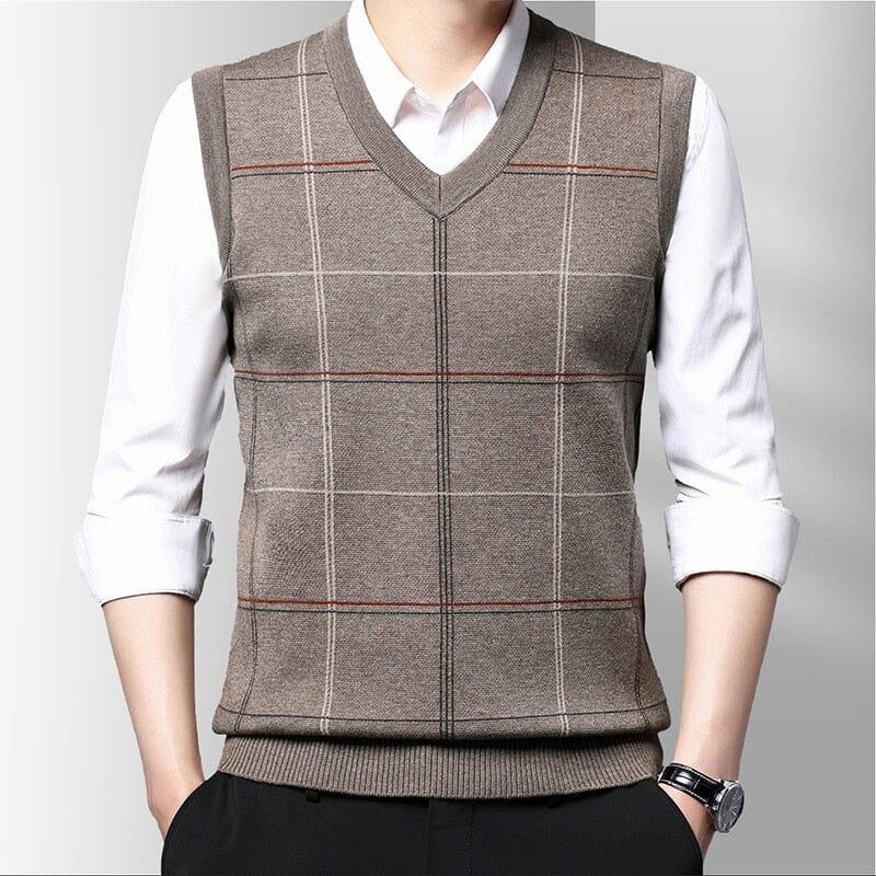 Colete Masculino Tricot Paris Romenzi RZ666 em detalhe, peça elegante em tricot premium, inspirada na moda parisiense, ideal para looks casuais e formais.