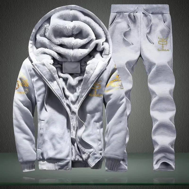 Conjunto Moletom de Lã Masculino Romenzi Dark RZ108 com lã premium textura macia design elegante e conforto ideal para aquecer com estilo nos dias frios