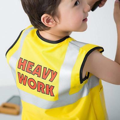 Fantasia Infantil Engenheiro Civil com jaqueta temática e capacete, feita com materiais de qualidade, perfeita para festas, brincadeiras e diversão.