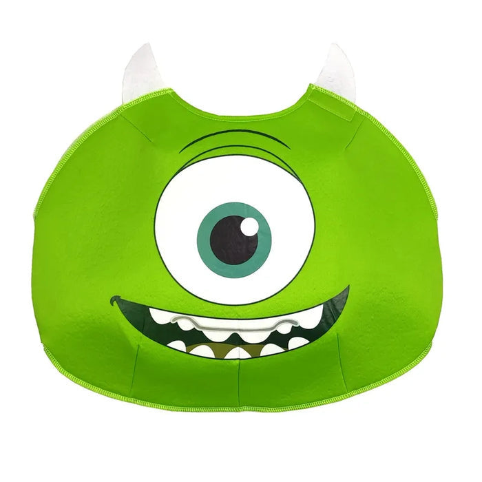 Fantasia Infantil Monstrinho Verde de Um Olho com macacão e boné, feita em elastano de alta qualidade, ideal para festas e brincadeiras divertidas.
