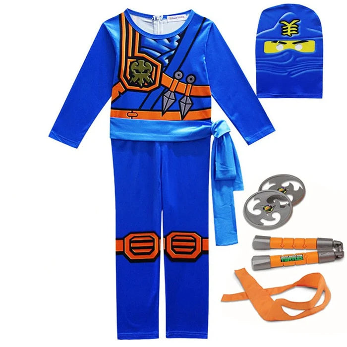 Fantasia Infantil Ninja Vermelho Especial feita em poliéster, ideal para festas infantis e brincadeiras criativas cheias de ação e imaginação.