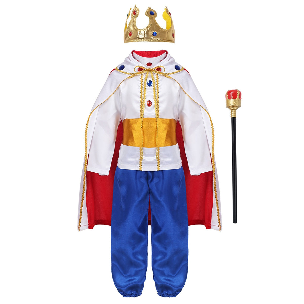 Fantasia Príncipe Luxo com design elegante e materiais de qualidade, ideal para festas, apresentações escolares e brincadeiras cheias de imaginação.