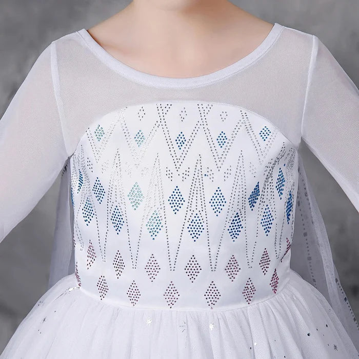 Fantasia Infantil Vestido Princesa com Acessórios incluindo vestido, coroa, varinha, cabelo, luvas e joias, perfeita para festas infantis e brincadeiras.