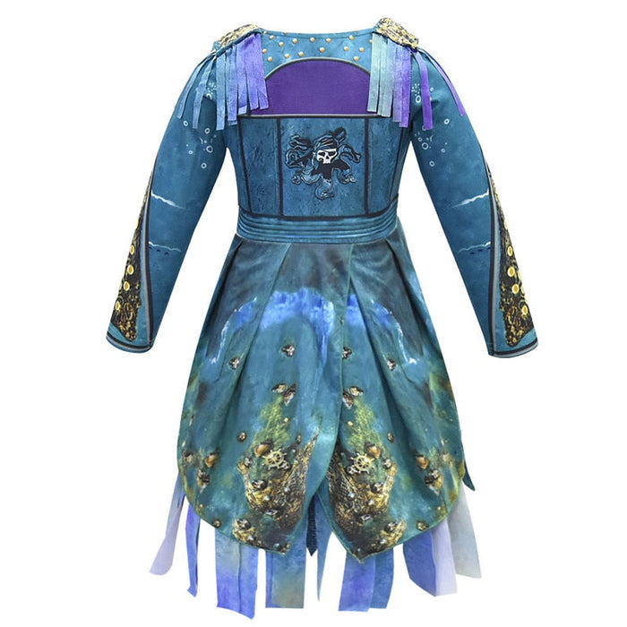 Fantasia Infantil Vilã Encantada com vestido, chapéu e luvas, ideal para festas infantis e brincadeiras cheias de imaginação.