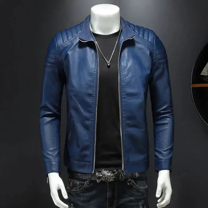 Jaqueta de Motociclista Masculina Romenzi RZ126 feita em poliéster resistente, com forro acolchoado, reforços de segurança e design moderno e estiloso.
