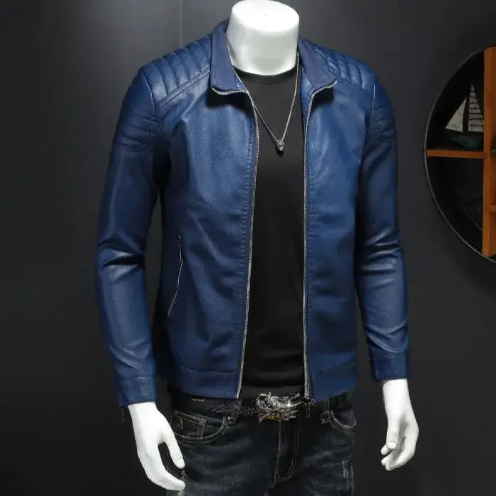 Jaqueta de Motociclista Masculina Romenzi RZ126 feita em poliéster resistente, com forro acolchoado, reforços de segurança e design moderno e estiloso.