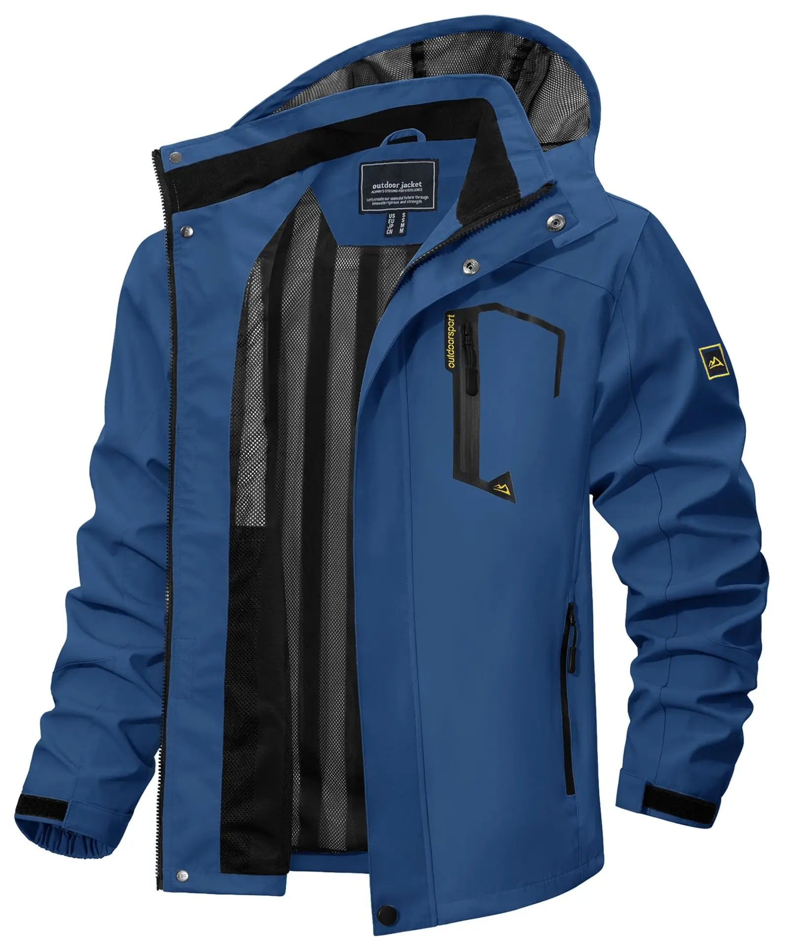 Jaqueta Impermeável Masculina Romenzi RZ323 feita com materiais impermeáveis e respiráveis, design ergonômico e moderno. Ideal para dias chuvosos e ao ar livre.