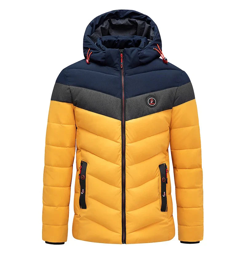 Jaqueta Masculina Antarctica Romenzi RZ199 com forro acolchoado, capuz removível e proteção contra frio e chuva.