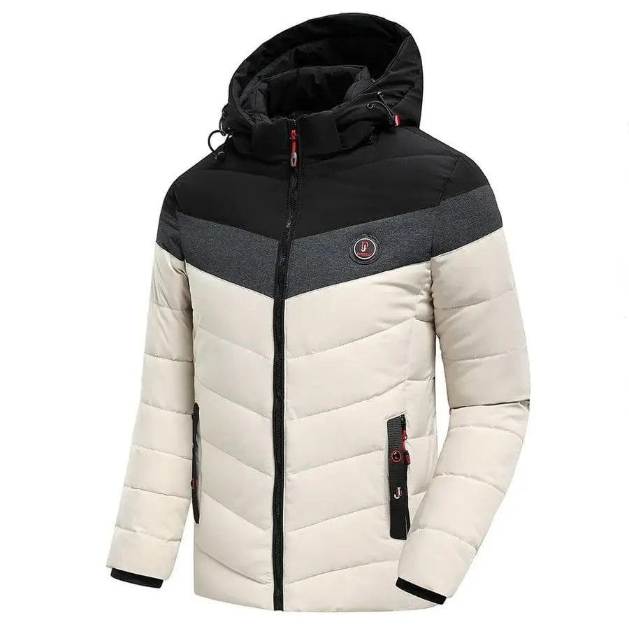 Jaqueta Masculina Antarctica Romenzi RZ199 com forro acolchoado, capuz removível e proteção contra frio e chuva.