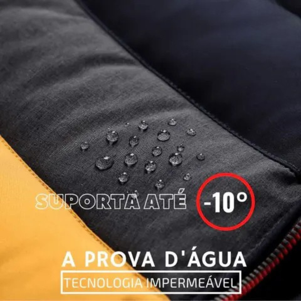 Jaqueta Masculina Antarctica Romenzi RZ199 com forro acolchoado, capuz removível e proteção contra frio e chuva.