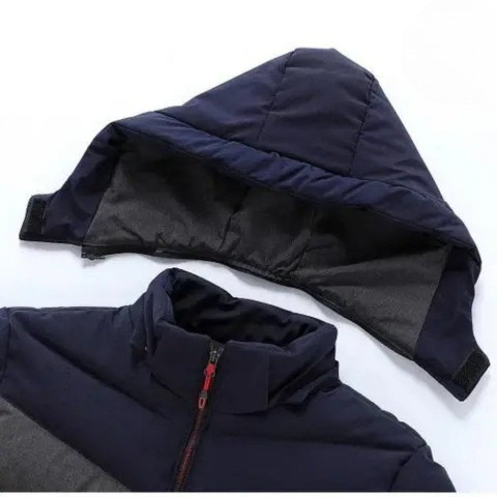Jaqueta Masculina Antarctica Romenzi RZ199 com forro acolchoado, capuz removível e proteção contra frio e chuva.