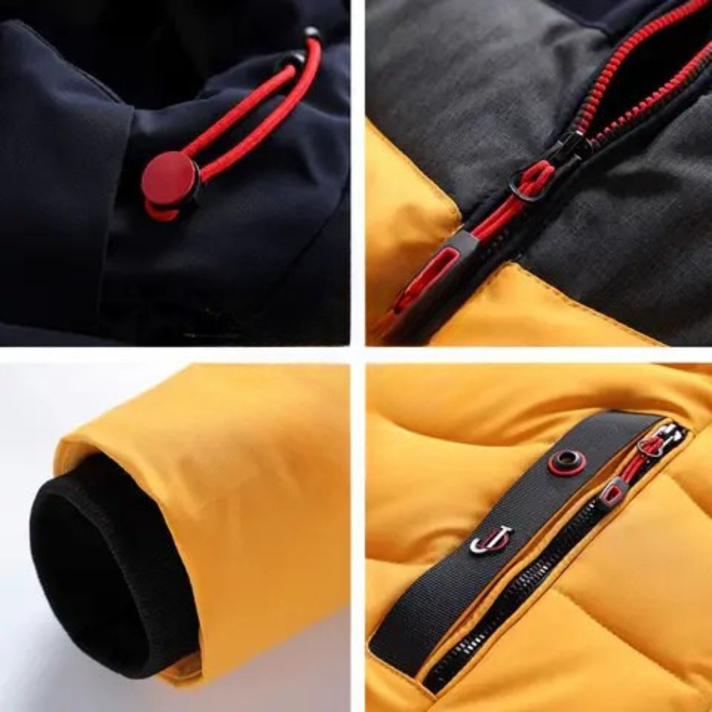 Jaqueta Masculina Antarctica Romenzi RZ199 com forro acolchoado, capuz removível e proteção contra frio e chuva.