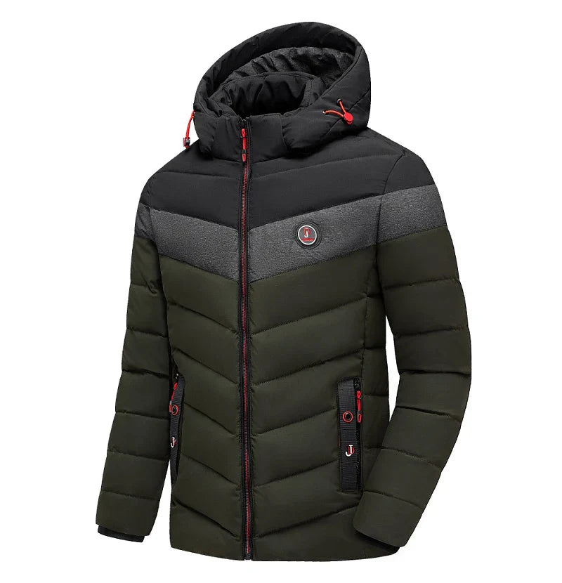 Jaqueta Masculina Antarctica Romenzi RZ199 com forro acolchoado, capuz removível e proteção contra frio e chuva.