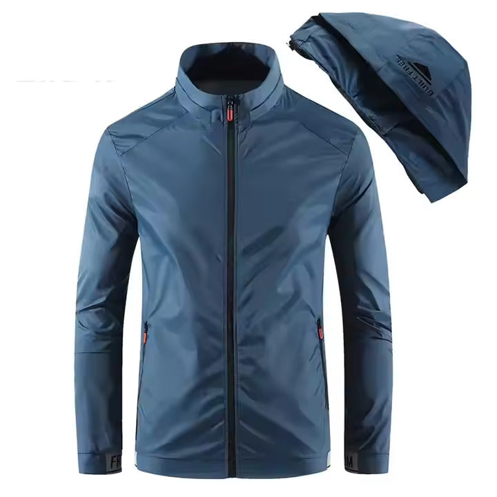 Jaqueta Masculina Corta Vento Impermeável Romenzi RZ182, proteção contra chuva e vento com estilo e leveza.