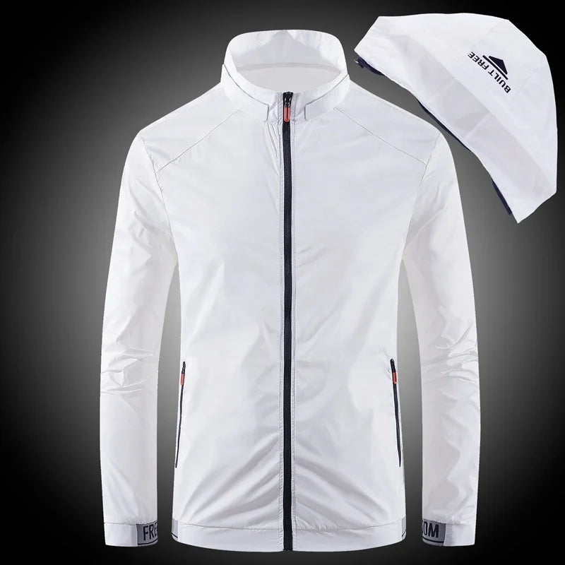Jaqueta Masculina Corta Vento Impermeável Romenzi RZ182, proteção contra chuva e vento com estilo e leveza.
