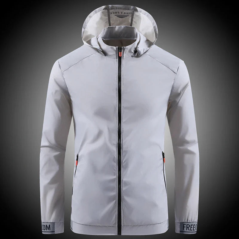 Jaqueta Masculina Corta Vento Impermeável Romenzi RZ182, proteção contra chuva e vento com estilo e leveza.