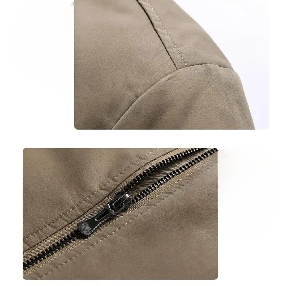 Jaqueta Masculina Forrada JP Romenzi RZ215 com design sofisticado, forro confortável e resistência, perfeita para destacar autenticidade e praticidade.