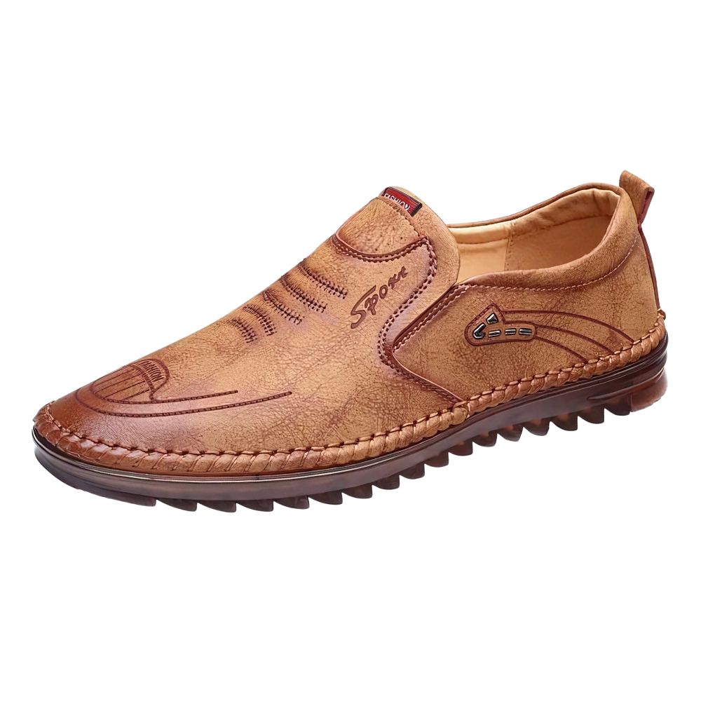 Mocassim Masculino Italian Romenzi RZ739 em detalhe, mocassim elegante em materiais de alta qualidade que oferece conforto, durabilidade e estilo sofisticado.