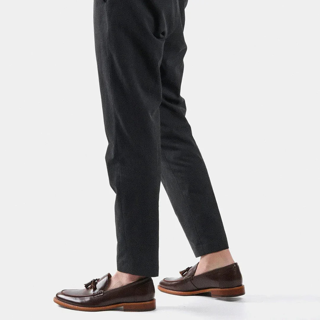 Mocassim Masculino Palermo Romenzi RZ742 em detalhe, calçado premium sofisticado, resistente e elegante, ideal para ocasiões casuais ou formais.