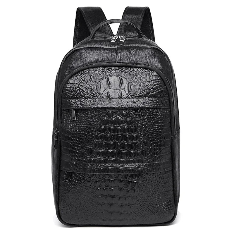 Mochila Executiva em Couro Romenzi Seoul RZ074 com design clássico, couro refinado e compartimentos ideais para notebooks e itens pessoais.