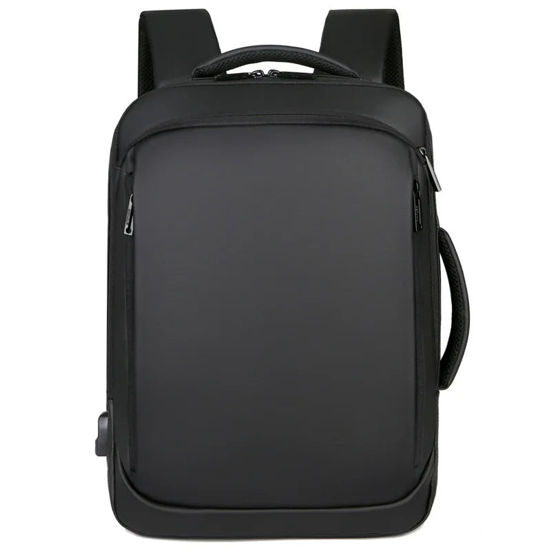 Mochila Executiva Romenzi RZ066 com tecido impermeável, porta USB, alças acolchoadas e espaço seguro para notebook 15''. Ideal para trabalho e viagens.