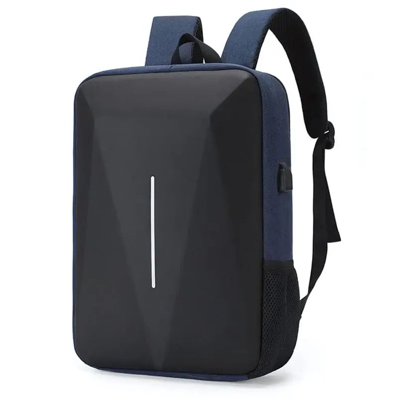 Mochila Executiva Romenzi RZ070 com tecido impermeável, trava TSA, porta USB e compartimento para notebook 15''. Elegante e funcional para o dia a dia.