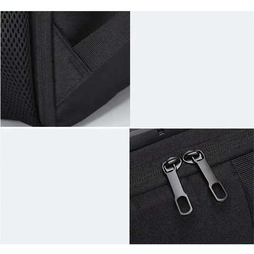 Mochila Executiva Romenzi RZ070 com tecido impermeável, trava TSA, porta USB e compartimento para notebook 15''. Elegante e funcional para o dia a dia.
