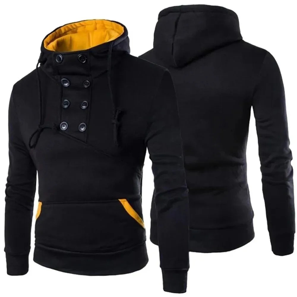 Moletom Masculino com Capuz Adaga Romenzi RZ109 com padrão exclusivo gola alta e capuz que combina estilo conforto e proteção para os dias frios