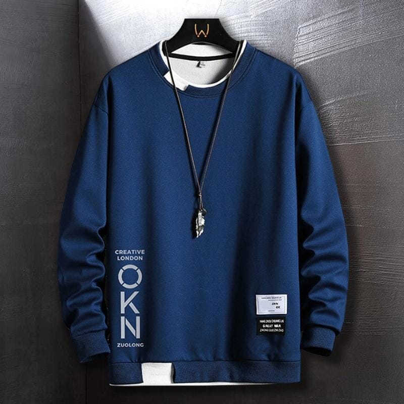 Moletom Masculino Creative London Romenzi RZ983 em detalhe, peça moderna em poliéster premium com isolamento térmico, elegante e confortável.