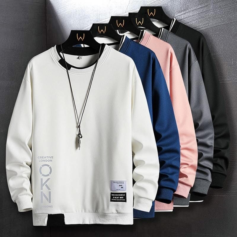 Moletom Masculino Creative London Romenzi RZ983 em detalhe, peça moderna em poliéster premium com isolamento térmico, elegante e confortável.