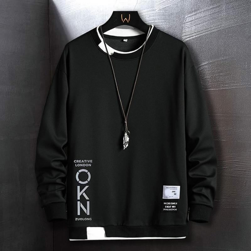 Moletom Masculino Creative London Romenzi RZ983 em detalhe, peça moderna em poliéster premium com isolamento térmico, elegante e confortável.