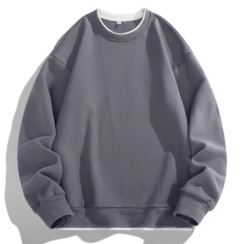 Moletom Masculino Long Basic Romenzi RZ984 em detalhe, peça versátil com isolamento térmico, toque macio e estilo moderno para conforto no inverno.