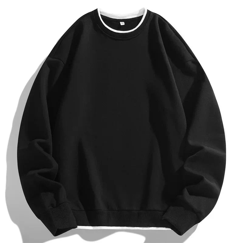 Moletom Masculino Long Basic Romenzi RZ984 em detalhe, peça versátil com isolamento térmico, toque macio e estilo moderno para conforto no inverno.