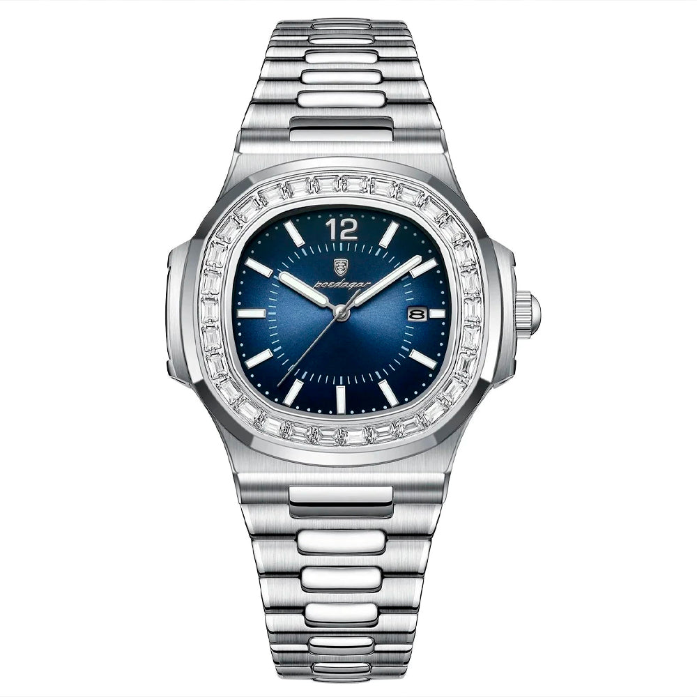 Relógio Masculino Cravejado Romenzi Spectre RZ699 com design impressionante, detalhes cravejados e estilo sofisticado que une luxo, elegância e impacto.