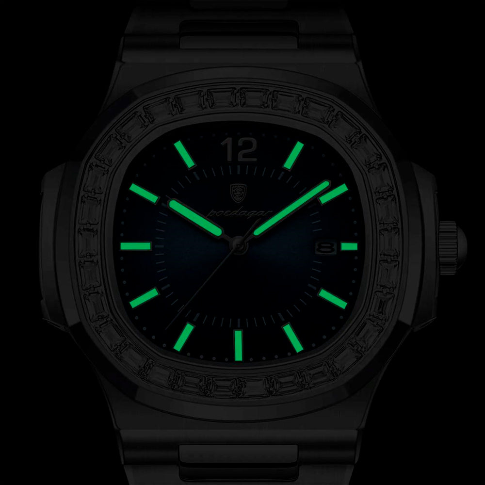 Relógio Masculino Cravejado Romenzi Spectre RZ699 com design impressionante, detalhes cravejados e estilo sofisticado que une luxo, elegância e impacto.